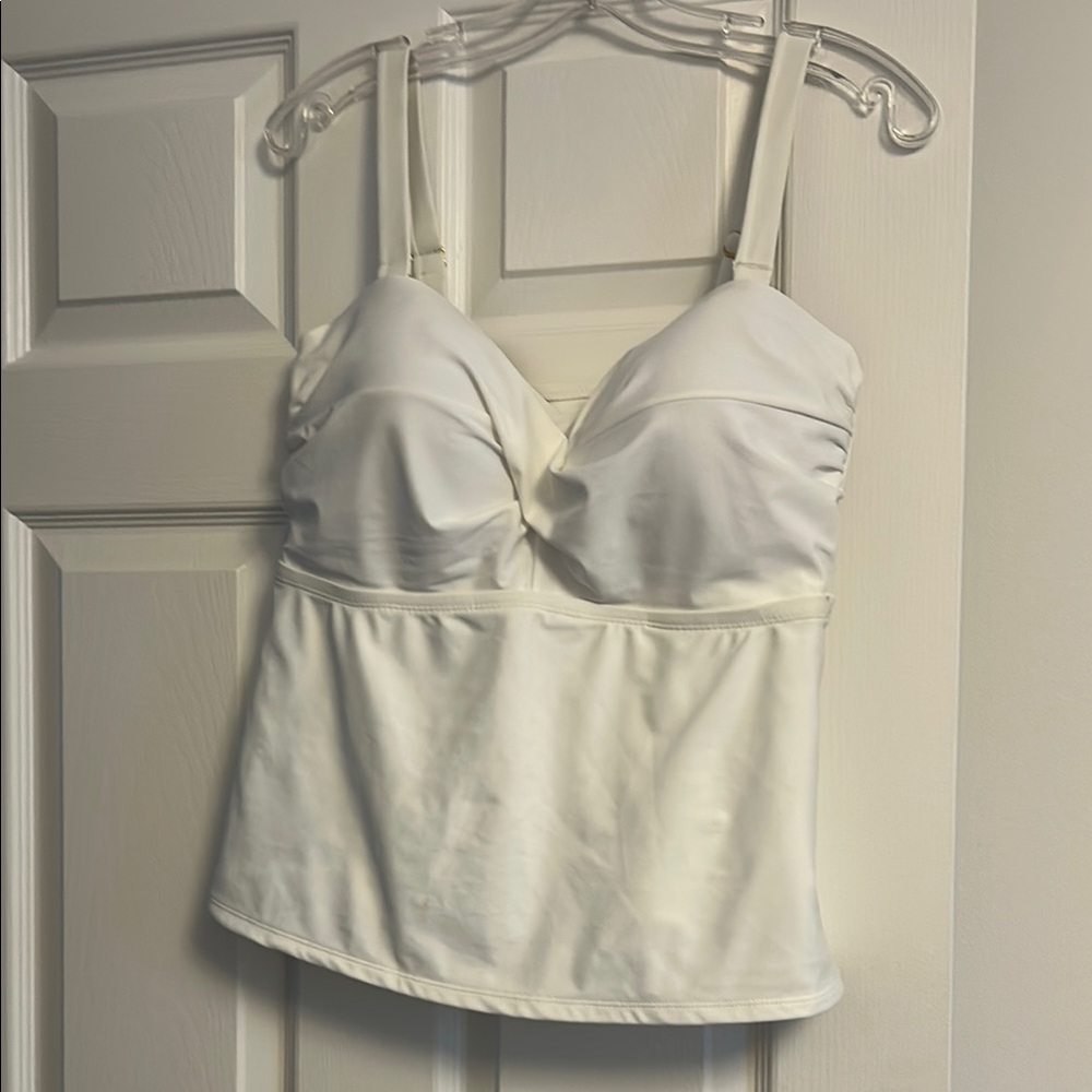 Catalina White Swim Top
